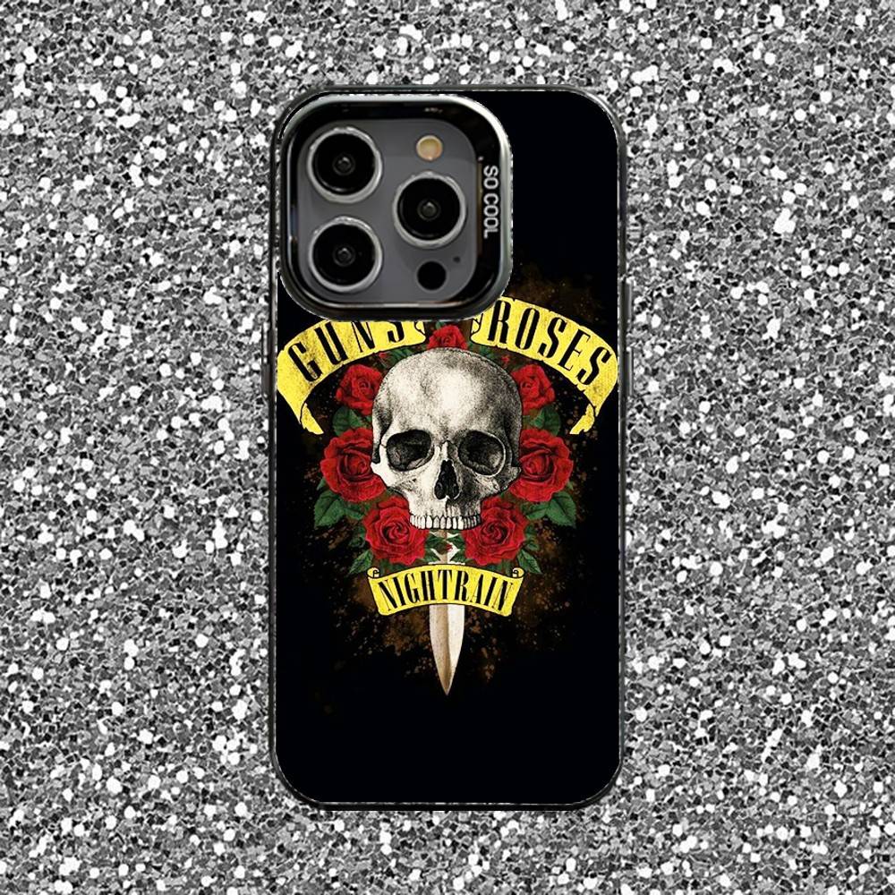 

G-Guns N R-Roses Rock Phone Case For iPhone 16,15,14,13,12,11,Pro,XS,Max,Plus,Mini,SE Black Candy Matte Shockproof Cover iPhone11PRO