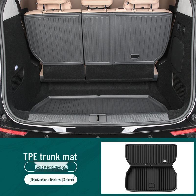 XPeng X9 TPE Trunk Mat: Eco-friendly, Waterproof, Wear-resistant Car Interior Accessory.