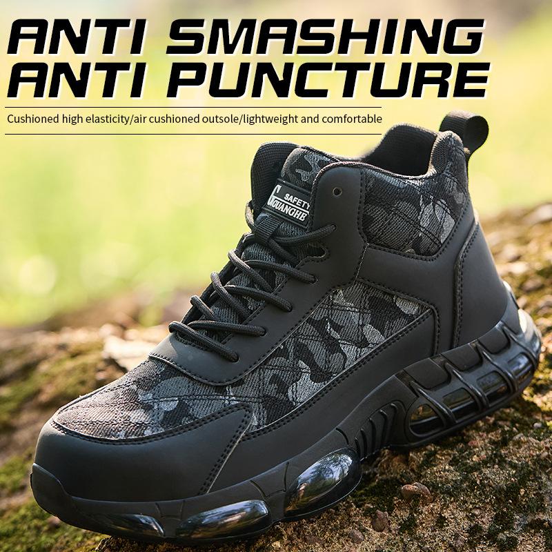 Δερμάτινα αθλητικά εργασίας ελαφριά αδιάβροχα παπούτσια εργασίας ατσάλινη μύτη μπότες εργασίας για άνδρες γυναίκες αντιδιατρητικά αντιολισθητικά παπούτσια ασφαλείας