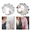 Peacock Brooch Pin Jewelry Elegant Bridal Breastpin for Backpack Scarf Shirt White