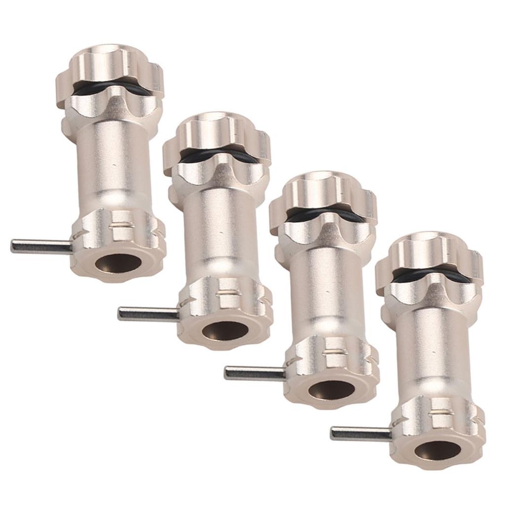 4Pcs Aluminium 17mm Hex Hub Extension Adapter for 1:8 Ratio RC Model Car(Black)