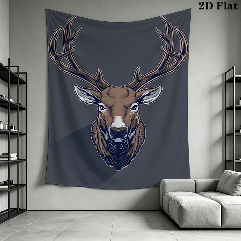 Deer Head Pattern Home Decor Tapestry, Wall Hanging, Decorative RV Wall Cloth.MGT0918391