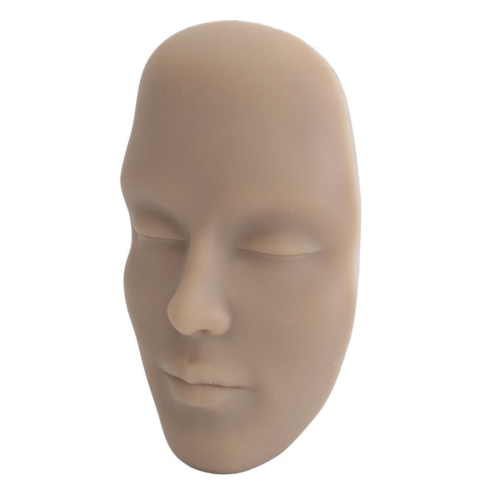 Makeup Practice Face Kit 3D Realistic Full Face Practice Broad 8pcs Makeup Brush Reusable Mannequin Cosmetic Practice