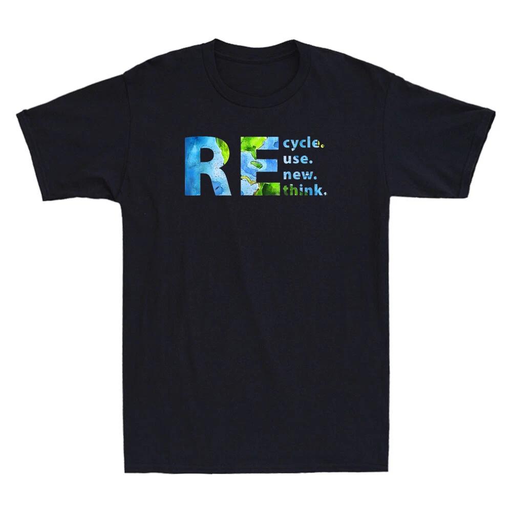 Recycle Reuse Renew Rethink Crisis Environmental Activism Vintage Unisex T-Shirt XXL