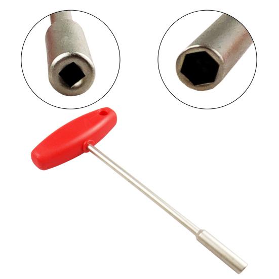 Plastic T-shaped Socket Bike Built-in Tool Steel Concealed Spoke Cap Wrench