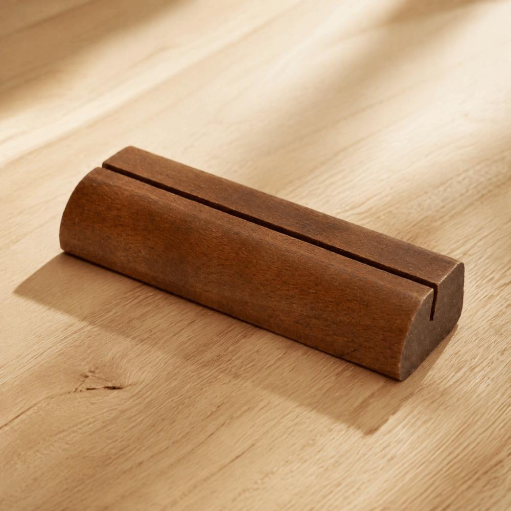 8pcs Desk Supply Wooden Table Number Stands Wooden Business Card Holders  For Exhibition