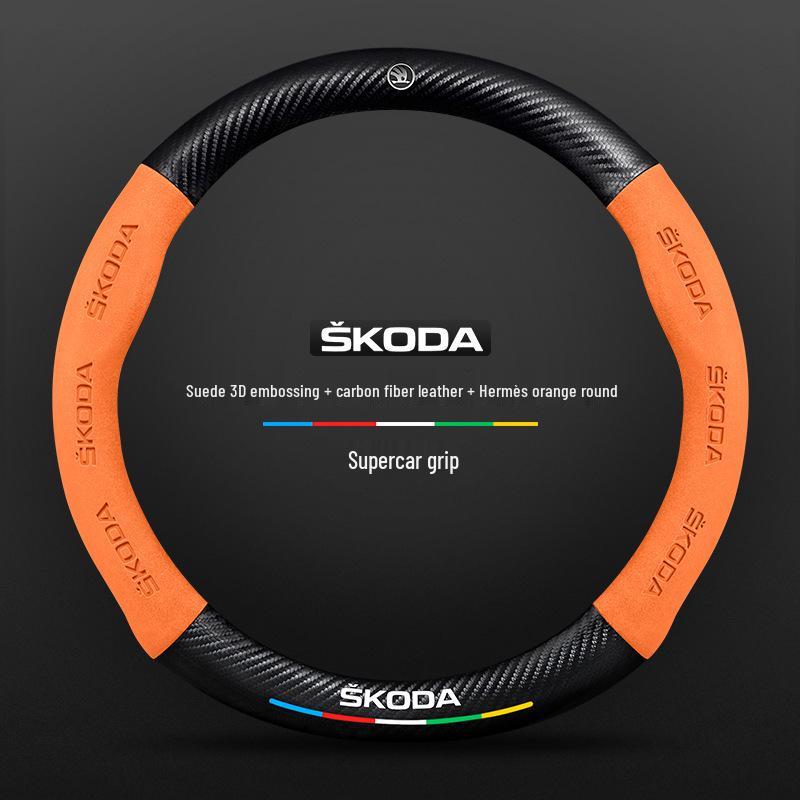 Steering Wheel Cover for Skoda: Octavia, Kamiq, Kodiaq GT, Superb, Karoq, Scala