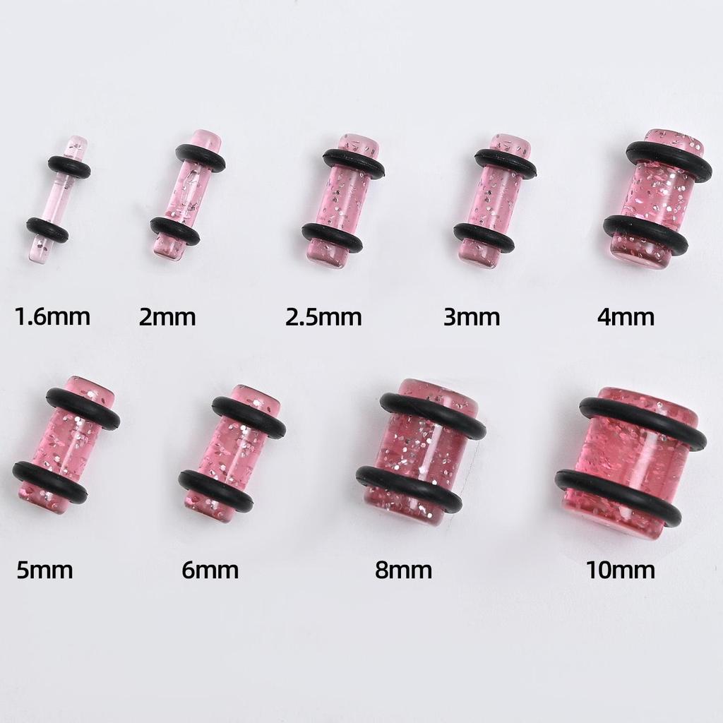 Acrylic Heart & Triangle Ear Plugs – Colorful Piercing Jewelry In Multiple Sizes