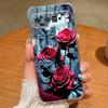 Scarlet Red Rose Flower Pattern Case For Google Pixel 9 Pro XL 9A Shockproof TPU Silicone Clear Soft Cover