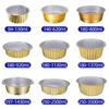Gold Round Aluminum Foil Takeaway Containers with Lids
