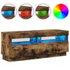 Vidaxl Szafka Pod Tv Z Oświetleniem Led, Przydymiony Dąb, 100X35X40 Cm