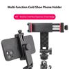 General Smartphone Holder For DSLR Cameras Secure Clamp Design 360 Swivels Cold Shoe Mount