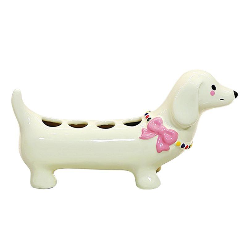 ABKY-Dachshund Toothbrush Holder Storage Rack Bathroom Sink Washstand Toothbrush Base Decoration