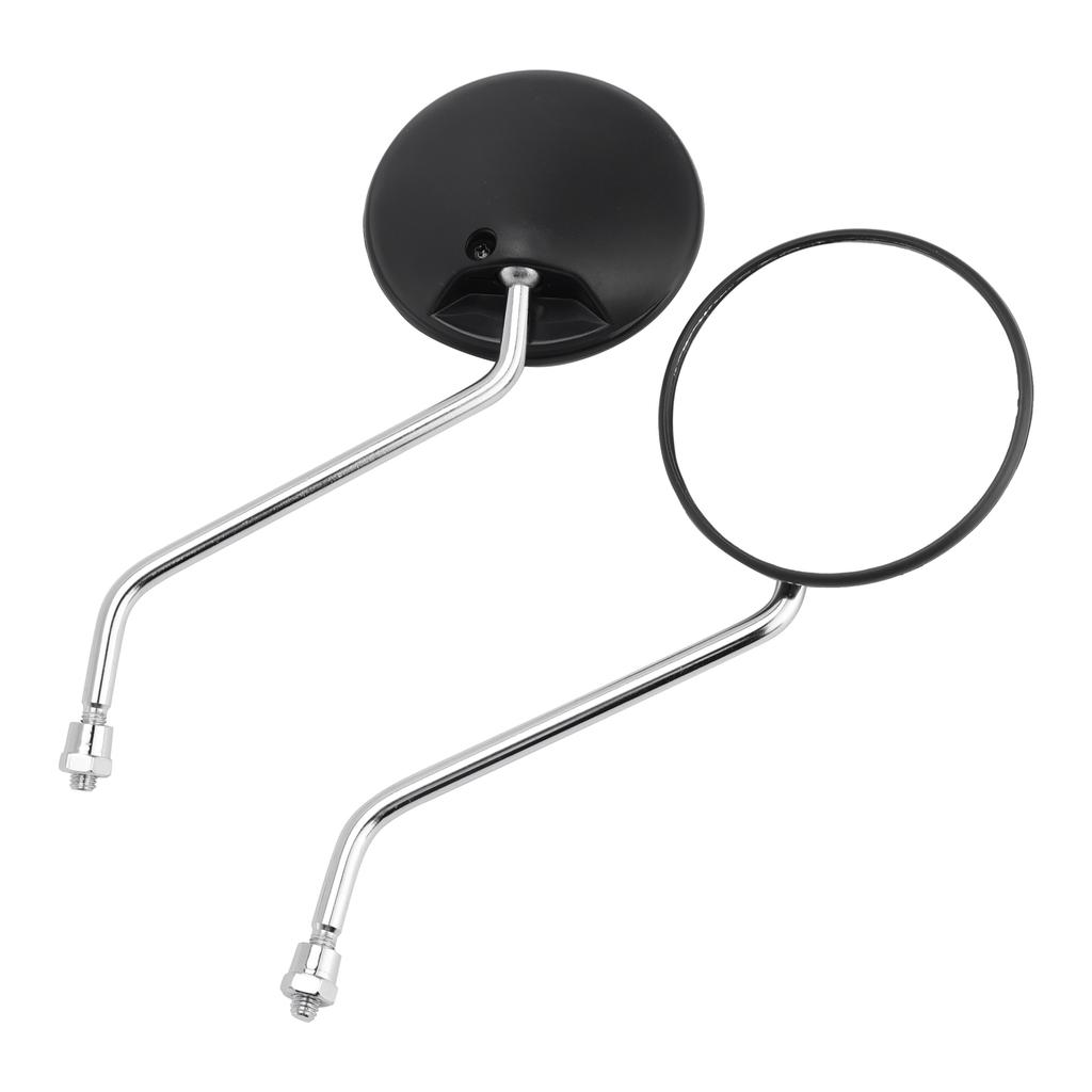 Universal Round Mirrors for Scooter Moped 8mm Clockwise with Chrome Stem PAIR
