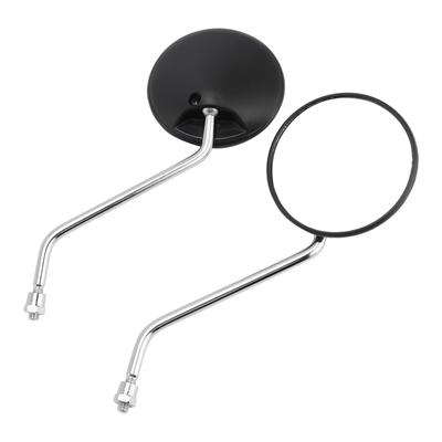 Specchi Rotondi Universali per Scooter Ciclomotore 8mm in Senso Orario con Stelo Cromato COPPIA
