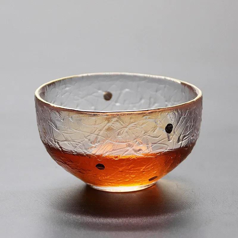 Pahar de whisky High-end nivel înalt de aspect sticlă creativă japoneză pahar de bere cană de uz casnic Pahar Ceașcă de Ceai din Sticlă cu Margine Aurie