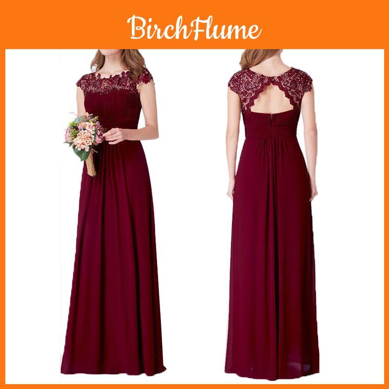 Elegante Abito Lungo in Pizzo da Donna per Balli e Feste Serale con Design Slim Fit
