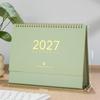 Paper 2027 Desk Calendar Spiral Binding Flip Calendar Durable Academic Planner  Office Desk