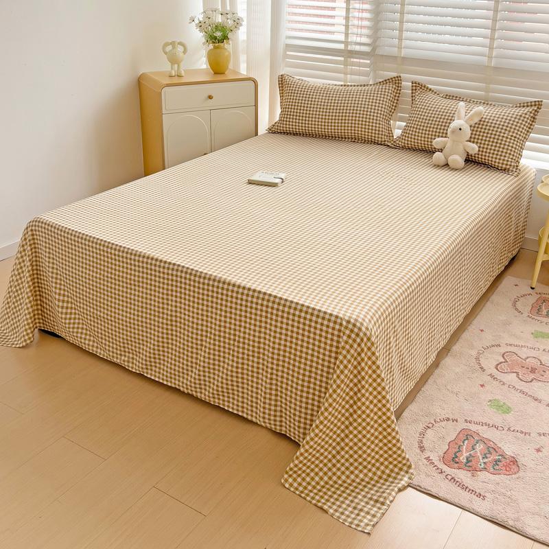 Soft Home Bed Linen Sheets Bed Flat Sheet for Double Bed Plain Solid Color Top Sheets Single/Queen/King Flat Bedsheets