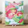 1Pc Strawberry Party Invitation Blanket For Couch Bed Plush Cozy Fuzzy Blanket Super Soft Warm Blankets For Fall And Winter 0918254