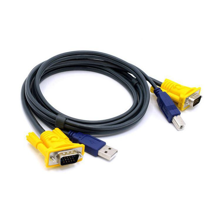 2-Port VGA KVM Switch: Share Keyboard & Mouse Between Two PCs with USB Sync