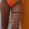 2023 Bikini Sexy Bodychain Boho perle papillon pendentif élastique gland jambe corps bijoux pour femmes plage fête été accessoires