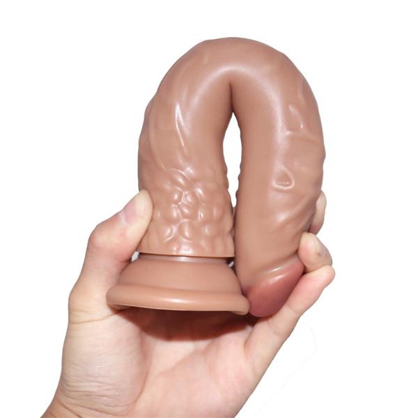 Realistický měkký mužský penis s výkonnou přísavkou dildo vodotěsné exotické hračky tekutý silikon masturbace dospělé sexuální hračky