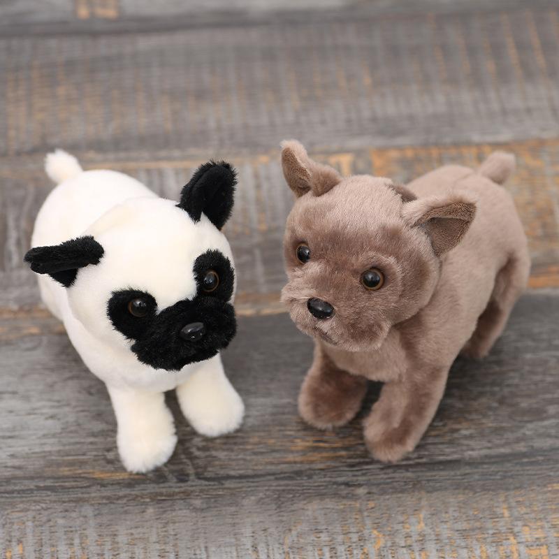 20/30cm Simülasyon Bulldog Peluş Bebek Sevimli Dachshund Çocuk Yatıştırıcı Bebek Gerçekçi Evcil Hayvan Köpek Serisi Peluş Dolgulu Oyuncak Çocuk Hediyesi