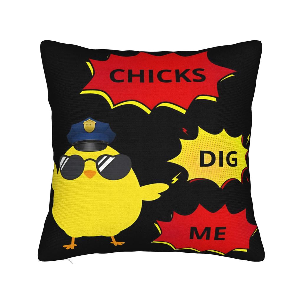Easter Chicks Dig Me Pillow Cover Comfy Cushion Cover Fashion Pillow Case For Couch Sofa Bedroom