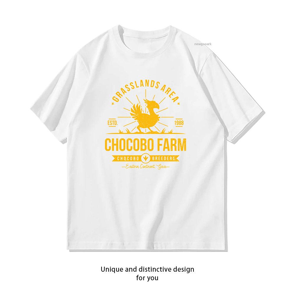 Chocobo Farm Classic TShirt Woman Man Casual Cotton Printed T Shirts Adult Streetwear Woman Clothing  ropa hombre S
