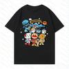 Vintage AAnpanman Friends Print T Shirt Harajuku Streetwear Funny Cartoon Crewneck Tops for Mens YK2 Shirts Woman tshirts