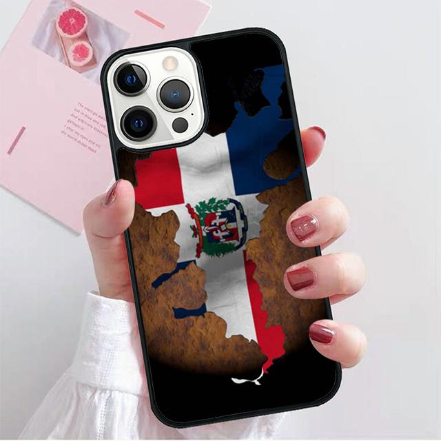 Dominikanische Republik Flagge Handyhüllen Cover Für iPhone 17 Air 16 15 14 12 13 11 Pro MAX apple Plus Hülle