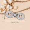 Carved Pattern Metal Frog Fastener Four Hole Garment Decor Button  For Cheongsam