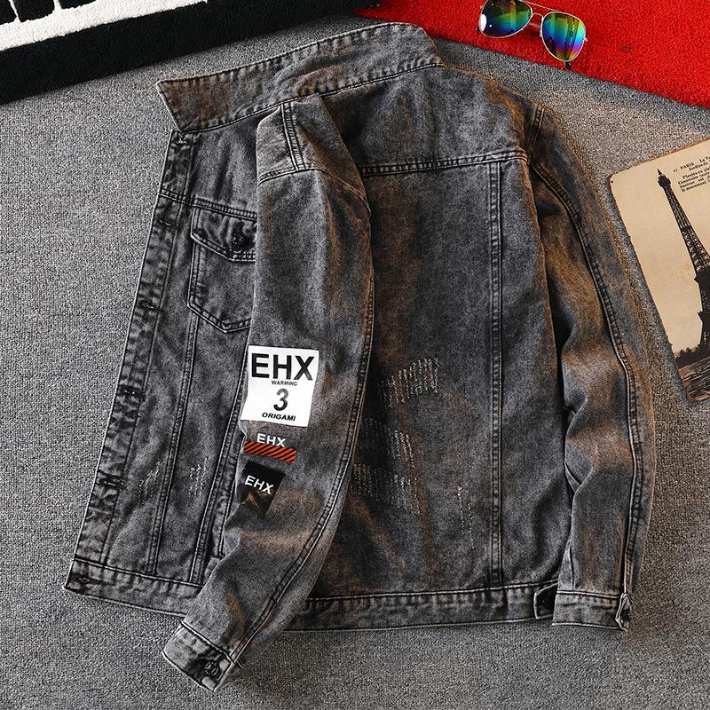 Spring and Autumn Denim Jacket Men's New Korean Version of Trendy Casual Jacket