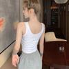 Sexy Tank Top Black Halter Crop Tops Women Summer Camis Backless Camisole Fashion Casual Tube Female Sleeveless Cropped Vest