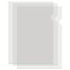 10pcs A4 Transparent L-Shaped File Folders - Waterproof and Durable PP Document Bags for Office Organization and Reusable