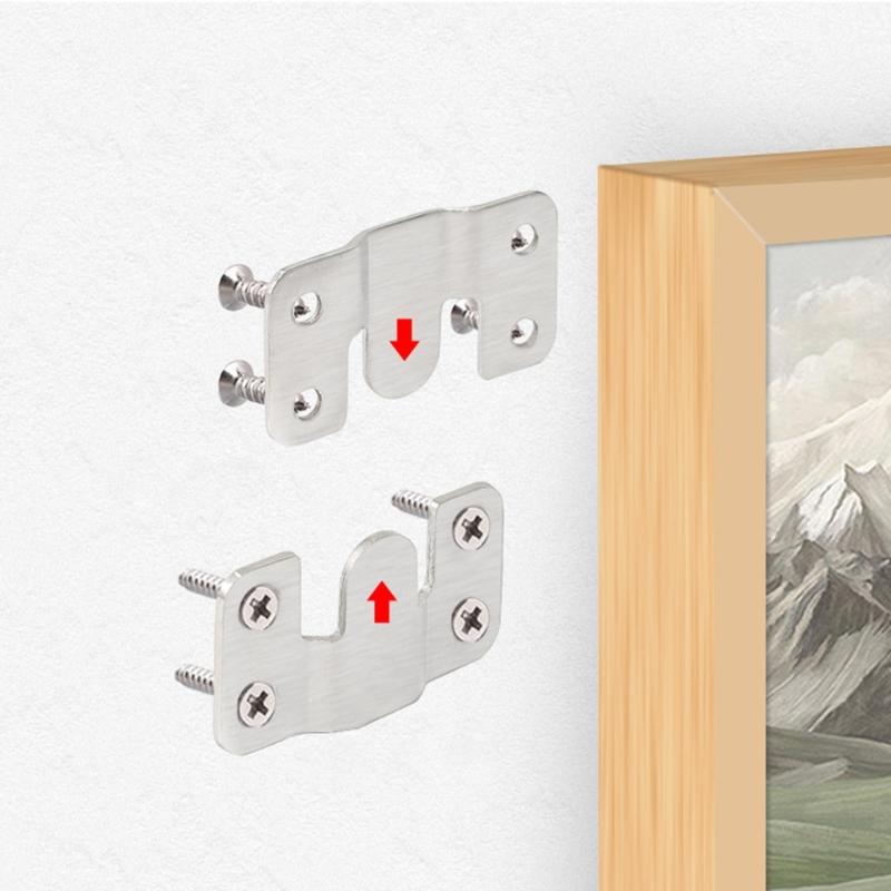 10pcs Heavy Duty Stainless Steel Wall Hook For Home Office Strong Load Capacity Mounting Bracket Hanging Buckles
