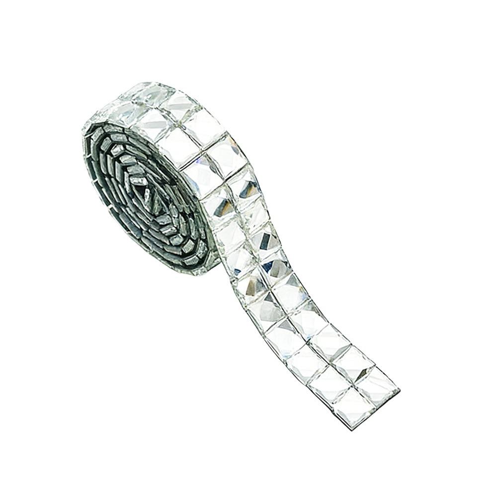 Resin Crystal Rhinestones Tape Trim Square-Shaped Decorations Trim Glass Rhinestone Sticker Rhinestone Appliques