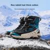 Anta Kinder Synthetikleder Mesh Kaninchenfell gefüttert Dick Warm Langlebig Rutschfest High-Top Stiefel Kinderstiefel Blau Schwarz Grau A12446926-1
