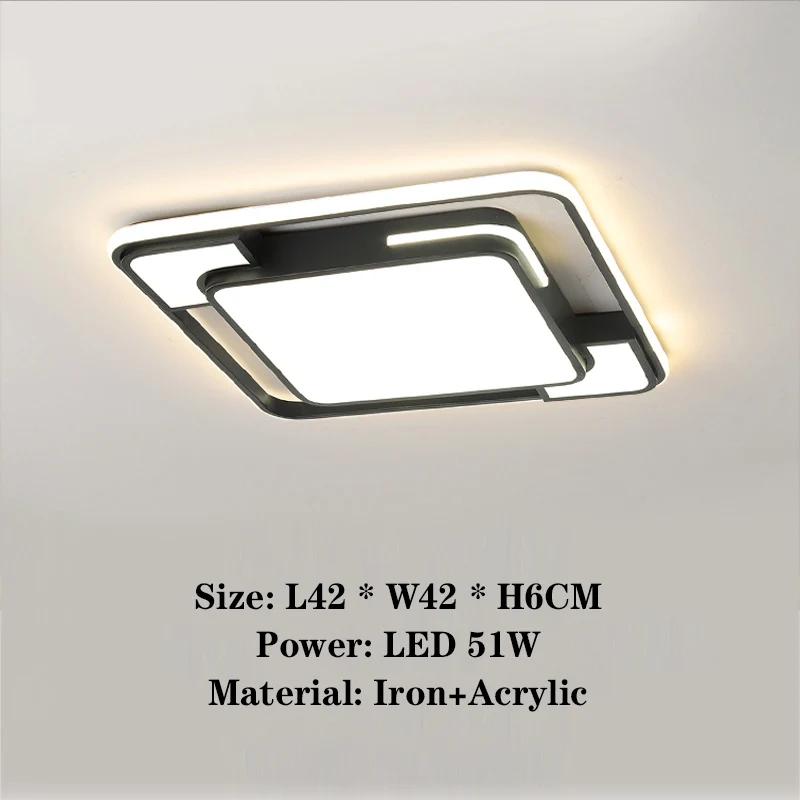 Modern Minimalist Living Room Ceiling Light Square Creative LED Ceiling Light Bedroom Lighting Indoor Restaurant Home Decoration