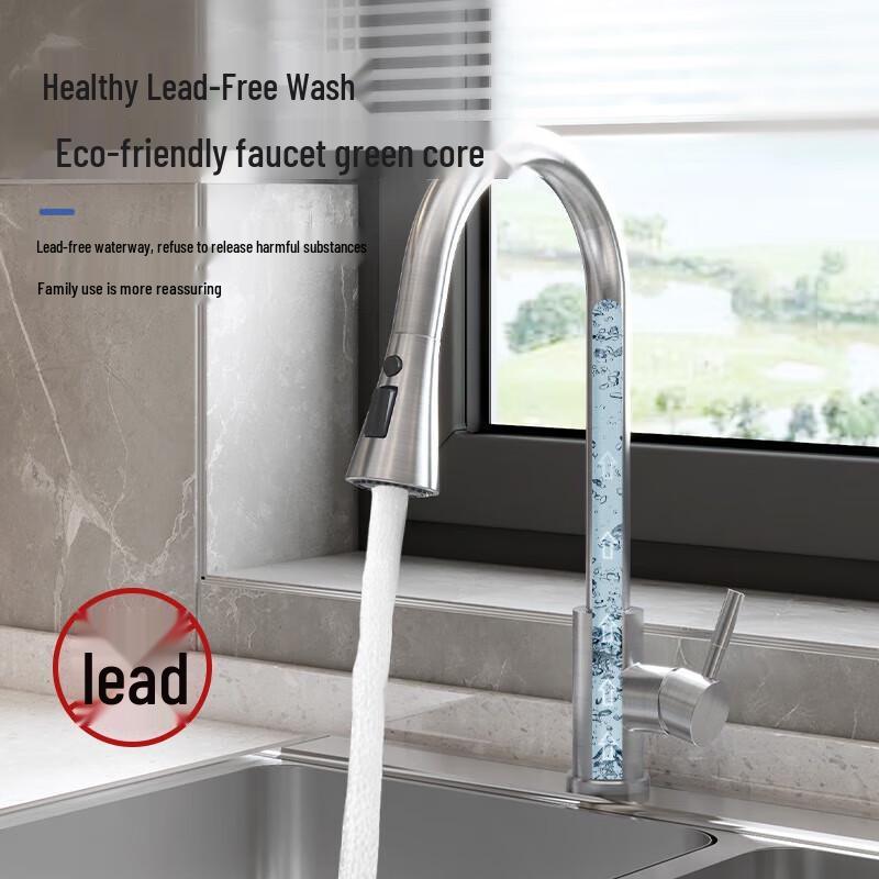 Micoe 304 Stainless Steel Pull-Out Kitchen Faucet
