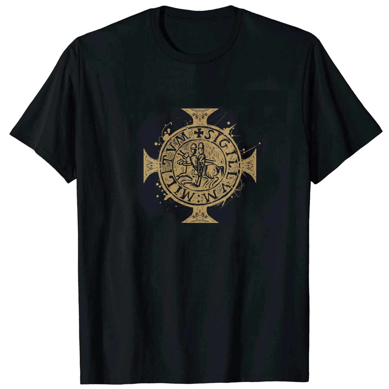 

Vintage Knight Templar Badge Crusader Gift T Shirt New 100% Cotton Short Sleeve O-Neck T-shirt Casual Mens Top - Men s Summer... S разноцветный