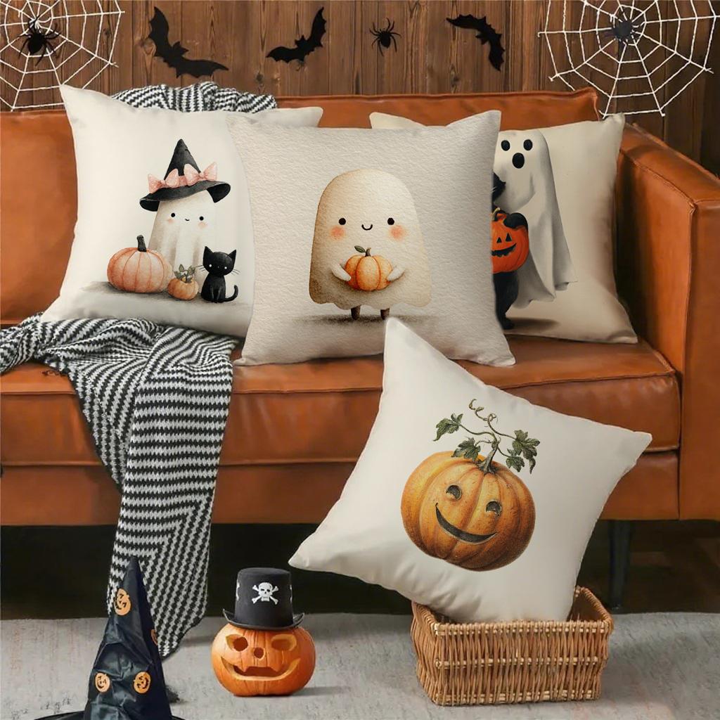 Cute Halloween Pillows with Fun DesignsSuitable for sofa car bedroom decorative cushion cover pillow cover
