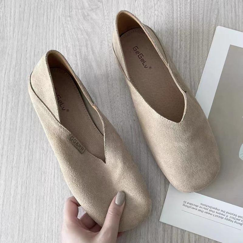 Leather Retro Soft Sole Flat Single Shoes