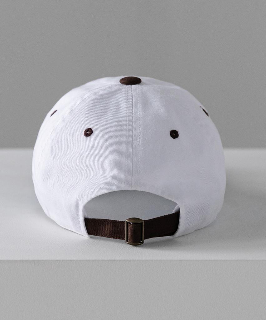 Bichiseuaenkeulim Small Logo Two-Tone Ball Cap-White(Brown)