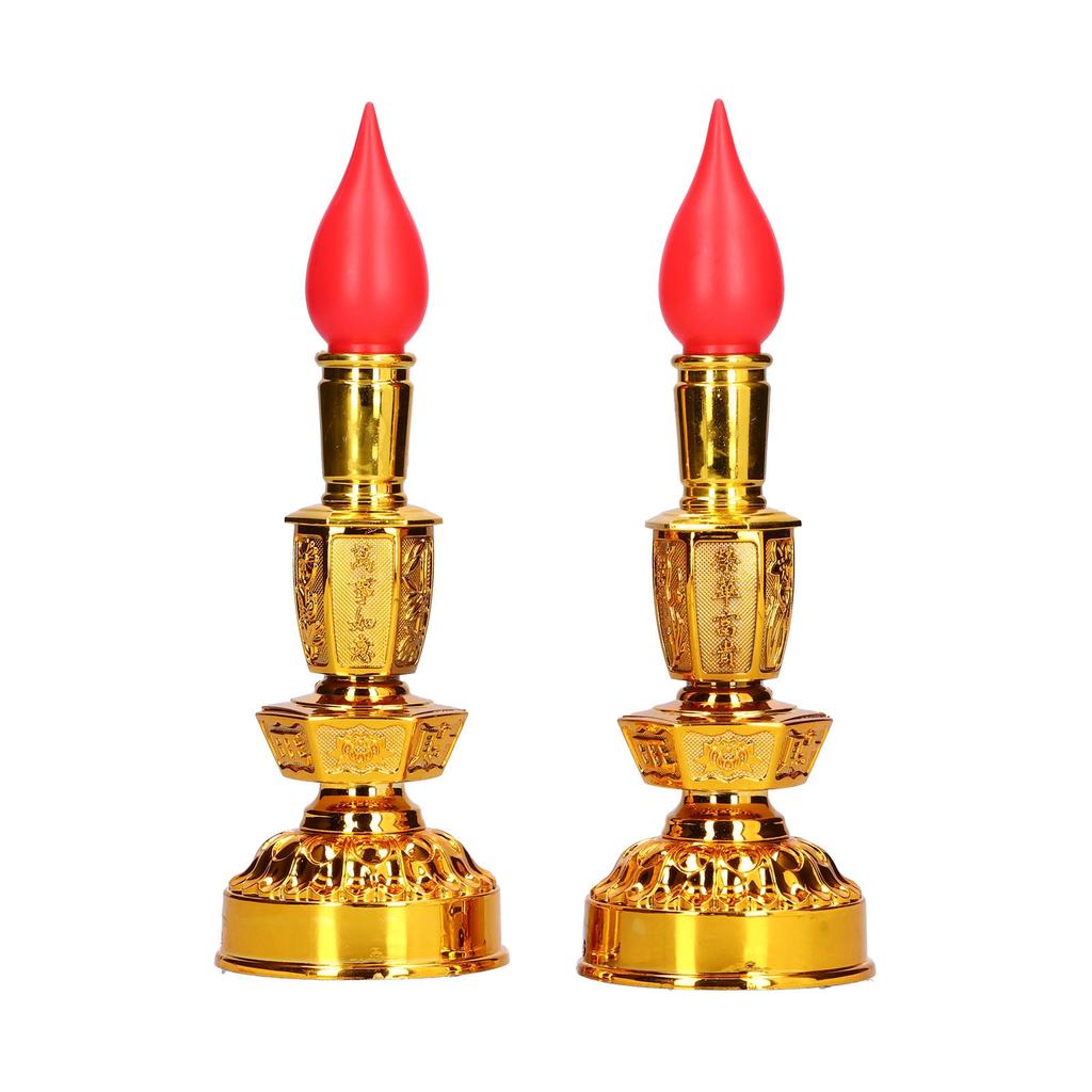 Candle Lamp LED Low Power Consumption Chinese Style Traditional Retro Buddhist Decor LampSingle