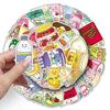 50 Cute Hand-drawn Snack Stickers for Water Bottles & Phone Cases