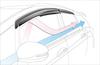MUGEN Shuttle Ventilated Visor (Door Visor) for May 2015 and Later Models (GK8-100, GK9-100, GP7-100, GP8-100) Part Number: 72400-XMV -K0S0