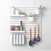 Nail-Free Self-Adhesive Pegboard: Extra-Large Storage Shelf with No-Drill Hooks for Kitchen or Bathroom Walls