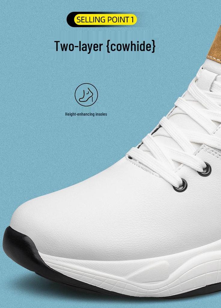 Men's Autumn Casual Breathable Height Increasing Sports Shoes 8CM – Invisible Lift Dad Board Shoes.